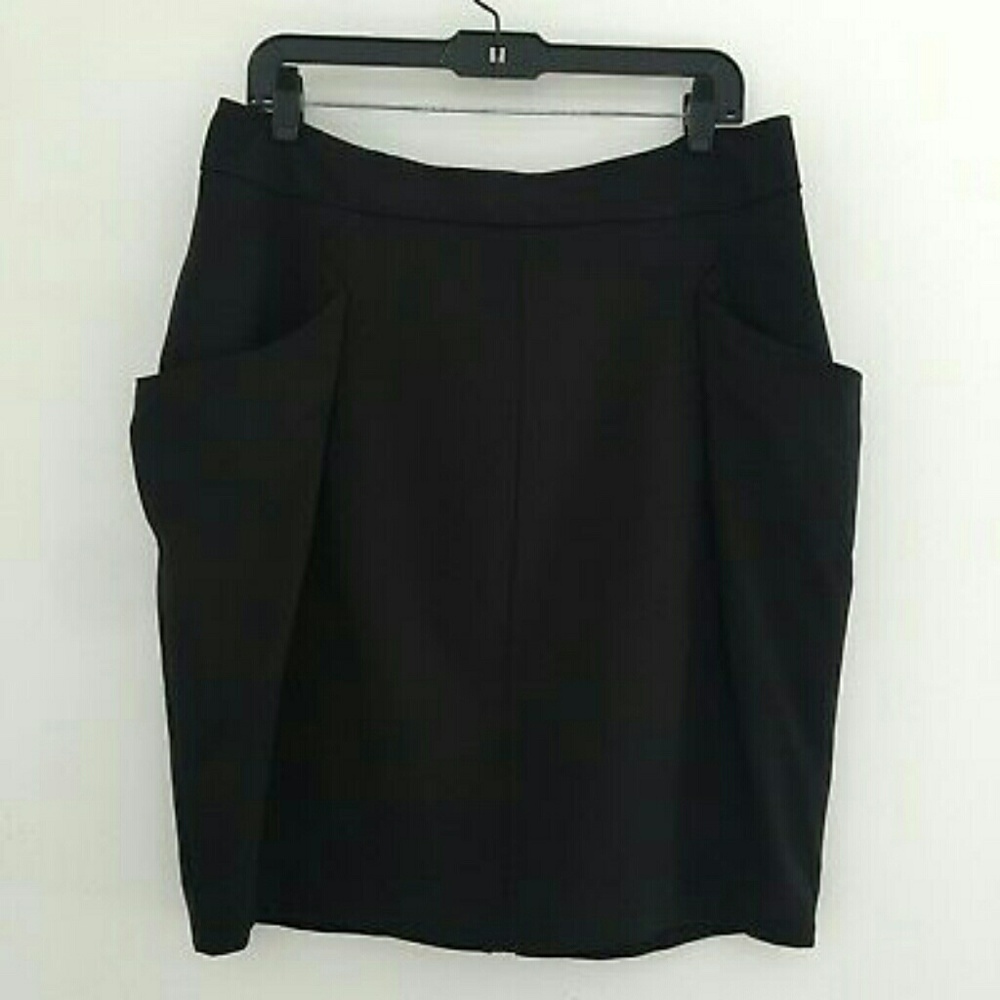 JLO Black Pencil Skirt with Wide Pockets